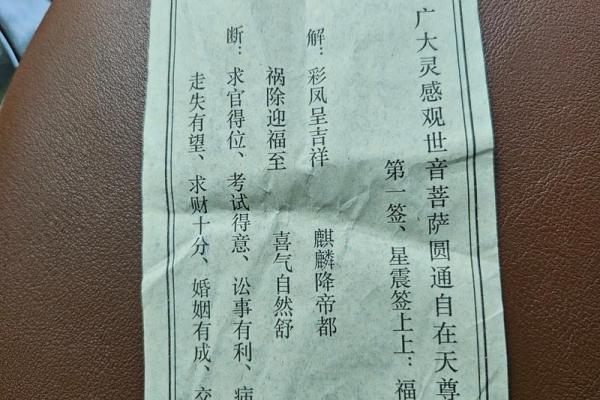 观音菩萨灵签八十八